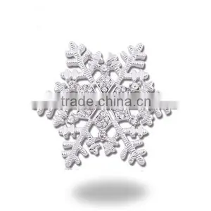 Fashion Silver Plated Rhinestone Snowflake Brooch,brooches for Women thumbnail-1