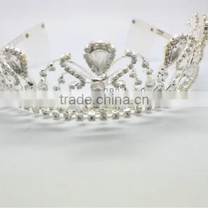 Vogue Jewelry Wedding Princess Crown for Girls and Tiaras Wholesale Rhinestone Pave Crown thumbnail-1