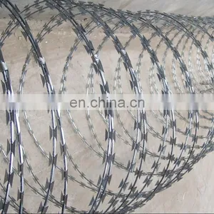 High Security Fence Hot Galvanized Barbed Tape Concertina Razor Wire Low Price thumbnail-5