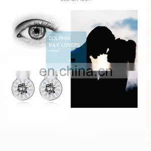 Factory Offers 925 Sterling Silver Jewelry Evil Turkish Blue cz Devil Eye Stud Earrings for Women thumbnail-5