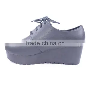 China Wholesale Groundwork Safety Lace up High Platform Ankle Boots for Women thumbnail-4