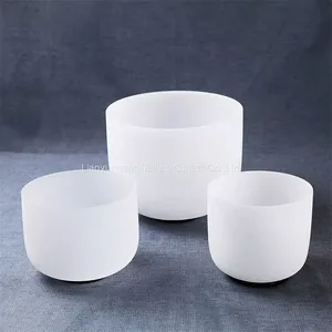 Meditation Therapy Chakra Quartz Glass Crucible Singing Bowl Set thumbnail-4