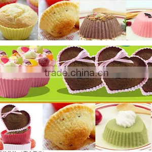 Silicone Cup Cake Mold Rice Cake Mould Heart Shape Baking Cake Mold thumbnail-3