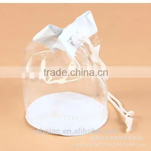 Eco-friend Simple Patent Silver Drawstring Pvc Cosmetic Bag thumbnail-4