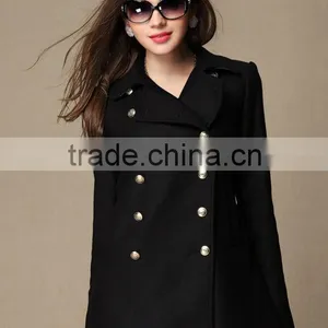 2013 Winter New Fashion Lady Double-breasted Coat thumbnail-1