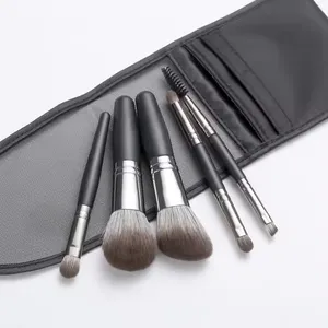 Cheap 5pcs Mini Travel Makeup Brushes Set PU Bag Beauty Brushes Private Label Cosmetics Tool Powder Blush Face Makeup Brush Set thumbnail-2
