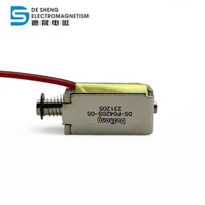High Quality DS-0420 Push Pull DC 6V 12V Type Open Frame Linear Solenoid thumbnail-1