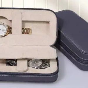 Bolsa de reloj de calidad y moda con diferentes estilos, con exterior de cuero sintético (PU) e interior de terciopelo thumbnail-5