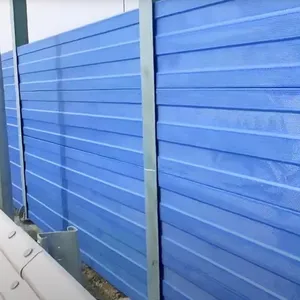 Modern ISO9001 BV Certified Galvanized Steel PVC Acryl Fire Resistant Anti-Corrosion Noise Barrier Wall 1000x2000mm Soundproof thumbnail-5
