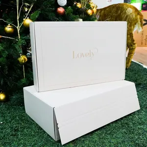 Large Rigid Corrugated Packaging Mailer Shipping Box for Wedding Dress Packing thumbnail-2