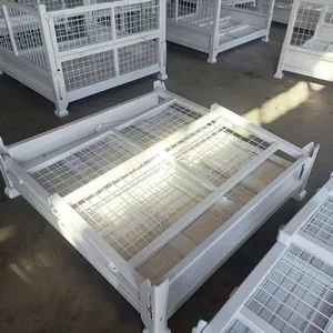 Steel Turnover Box Manufacturer Wholesale, Stackable and Foldable Grid Box Material From the Source Factory thumbnail-4
