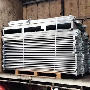 Durable 1.1m X 0.5m Galvanized Steel 6 Rail Sheep Gate With Handrail Livestock Equipment thumbnail-3