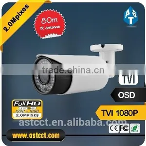 WDR 120db Starlight 2Mpixes 2.8-12mm IR 80M TVI Camera 8X Digital Zoom Surveillance IR CCTV Bullet Camera thumbnail-1