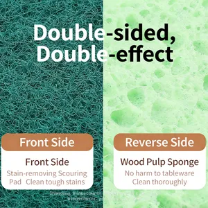 Grease-Fighting Cellulose Dish Sponge Effective on Stubborn Kitchen Mess thumbnail-2