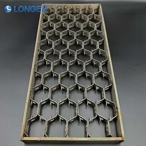 Hexagonal Cellular Mesh Crimp Refractory Armouring Support Bonding Holes Thermostable Hexsteel thumbnail-1
