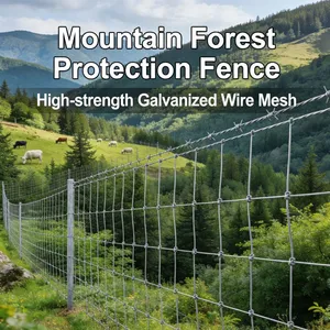 Galvanized Cattle Horse Goat Farm Field Cattle Wire Mesh Fence Galvanized Fence Mesh thumbnail-1