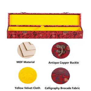Xuan Paper Hand Scroll for Painting Calligraphy Chinese Cursive Script Calligraphy Song Brocade Box thumbnail-3