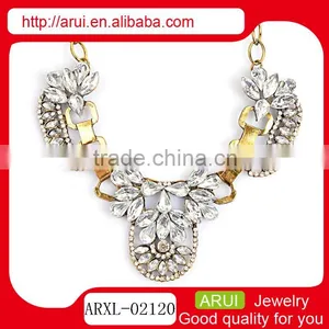 Hot Sale Female Gold Jewelry Necklaces With Shining Rhinestone thumbnail-1
