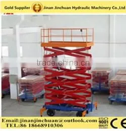 6m 300kg Excellent Quality Four Wheel Mobile Scissor Lift Platform thumbnail-1