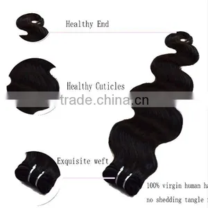 Qingdao Factory Wholesale 7A Brazilian Unprocessed Virgin Hair Weave Body Wave Natural Color Virgin Hair Extension thumbnail-6