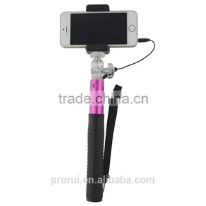2016 Innovative Wired Control Selfie Stick With Colorful Cable for Smartphone thumbnail-3