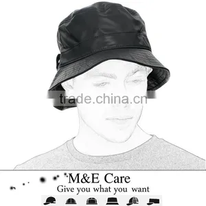 Cheap Fashion Leather Plain Bucket Hat Wholesale thumbnail-1