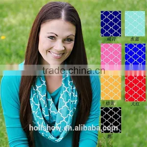 Best Selling Geometry Printed Polyester Women Infinity Circle Loop Scarf thumbnail-1