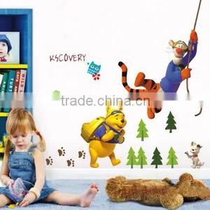 Cartoon Animals Pooh Tree Vinyl Wall Stickers for Kids Rooms Boys Girls Home Decor Child Sticker Wall Art Decals Home Decoration thumbnail-1