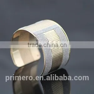Fashion Cuff Bangles Exaggerated Gold Color With Matte Bracelets New Jewerly thumbnail-4