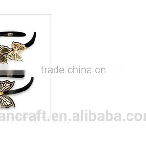 Latest Fashion Jewelry Hair Band Clasp Crystal Black Butterfly Hair Jewelry thumbnail-2
