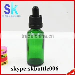 e Liquid Green Glass Bottle 30ml With Childproof Cap thumbnail-1