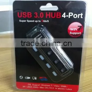 Computer Super Speed 4 Port USB 3.0 Hub With Power Cable USB Type A to Micro 3.0 B Cable thumbnail-5