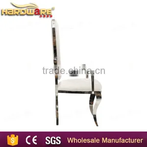 Royal Hotel Metal Chair , Metal Frame Director Chair , White Wedding Chair thumbnail-3