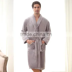 Autumn Winter New Flannel Robes Lovers Sleepwear Women Men Warm Dressing Gown Bathrobe Coral Fleece Robe Femme Camison Mujer thumbnail-5