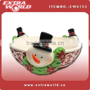 Snowman Ceramic Popcorn Bowl thumbnail-1