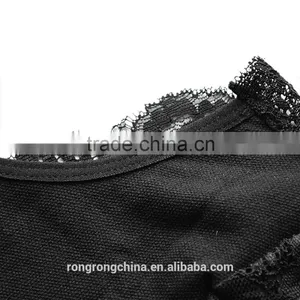 Lace Embroidery Tops Breast up TankTop Black Tops thumbnail-4