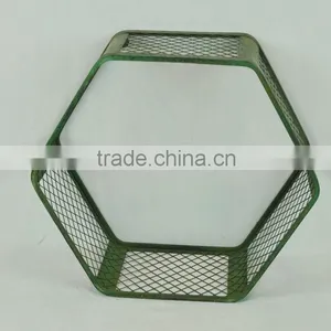 14A635NT-S Decorative Hexagonal Iron Shelf for Flower Pots thumbnail-1
