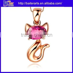Custom Wholesale Silver Small Pendant Design Gold Fox Pendant thumbnail-1