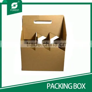 6 PACK WINE OR BEER CARRIER WHITE OR BROWN thumbnail-2