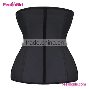 FeelinGirl Women's Latex Underbust Corset Waist Training Cincher Sport Girdle thumbnail-5