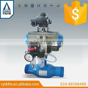 TKFM Factory Directly Sale Water Gas Oil Medium Quickly Shut off Use Pneumatic Fully Welded Ball Valve thumbnail-1