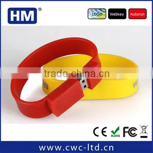 Oem Custom Logo Bracelets Pvc Usb Flash Memory Drive With High Quality 1gb/2gb/4gb/8gb/16gb/32g/64gb thumbnail-1