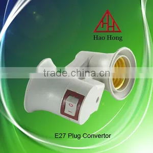 HAOHONG Two Pin Plastic E27 Plug Convertor thumbnail-1