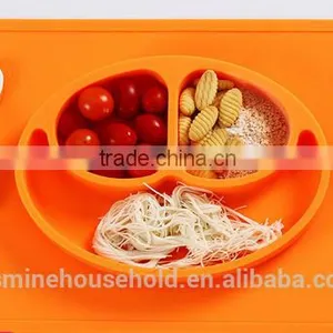 BPA Free Custom Baby Kids Silicone Placemat Plates thumbnail-1