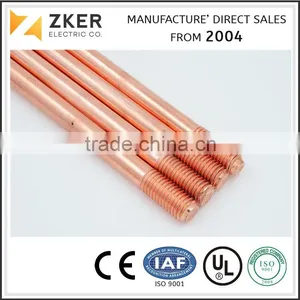 Double Ends Copper Threaded Earth Rods thumbnail-1