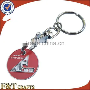Customize Supermarket Shopping Cart Enamel Metal Euro Trolley Coin thumbnail-4