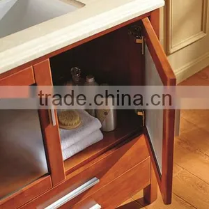Floor Standing Bathroom Cabinet Solid Oak Wood Vanity No.1005C thumbnail-4