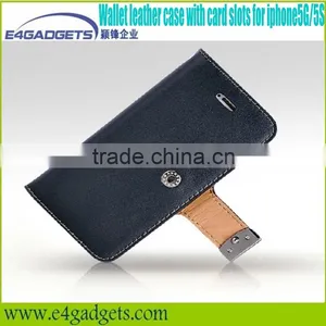 2013 Hot Selling Quality Genuine Leather Folio Case for Iphone5,for Iphone5 Cellphone Cases thumbnail-2