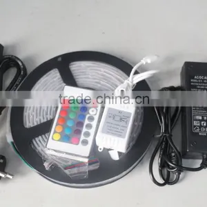 5M 300 Leds 60leds/m 12V SMD 3528 RGB LED Strip Light Flexible Band With 24/44 Keys IR Remote Control +3A Power Supply thumbnail-4