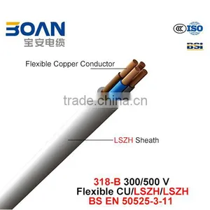 318-B Electric Wire 300/500V Flexible Cu/Lszh/Lszh BS EN 50525-3-11 thumbnail-1